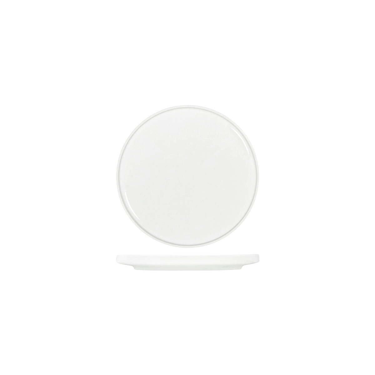 Tablekraft Core White Round Plate Walled Lip 200X23mm
