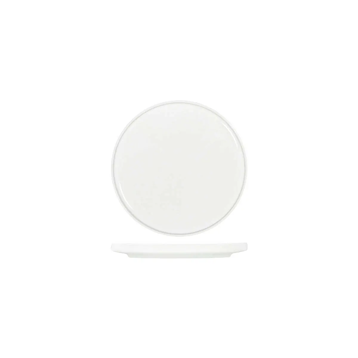 Tablekraft Core White Round Plate Walled Lip 200X23mm