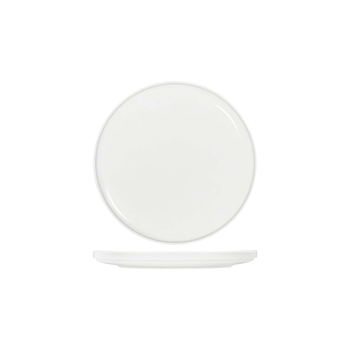 Tablekraft Core White Round Plate Walled Lip 270X26mm