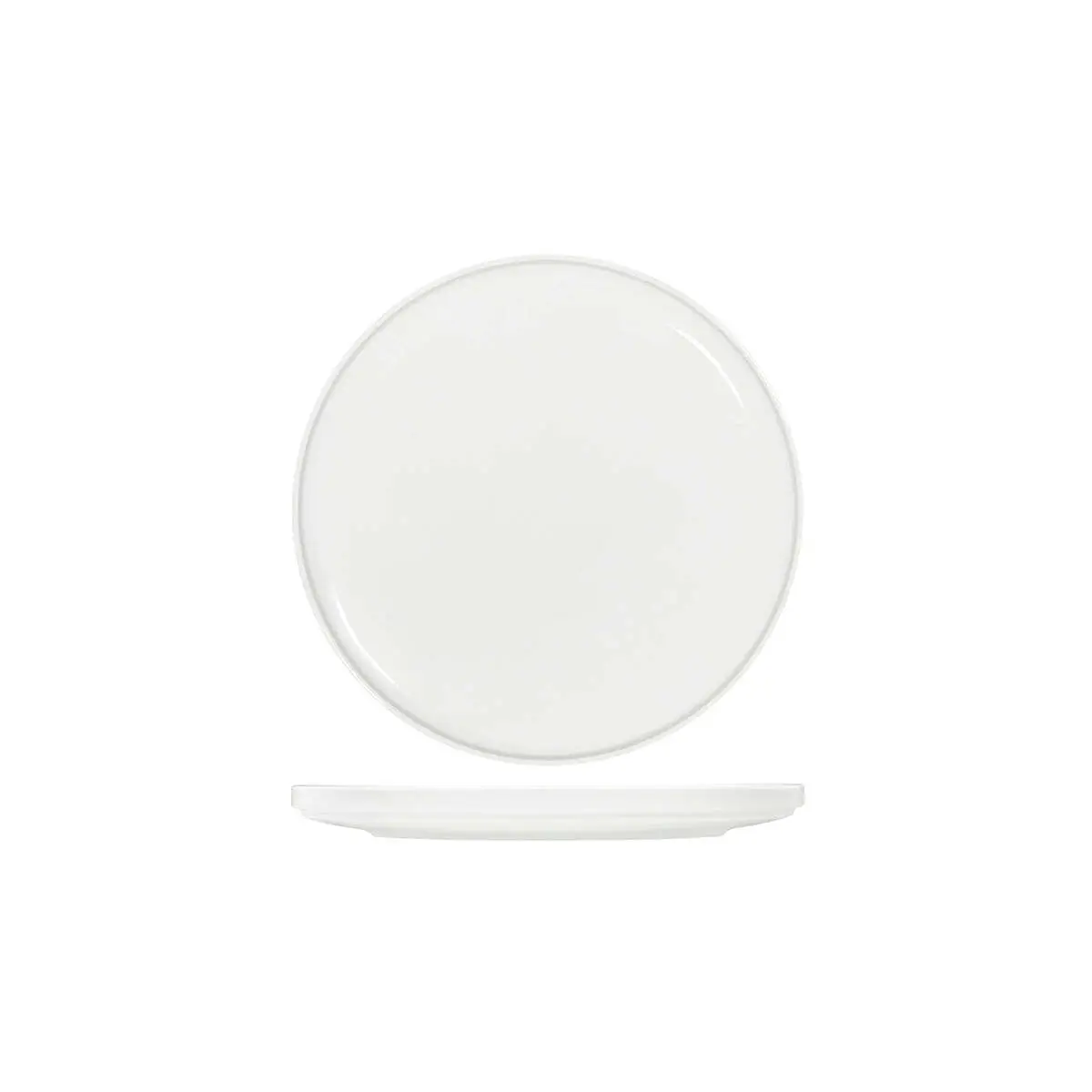 Tablekraft Core White Round Plate Walled Lip 270X26mm