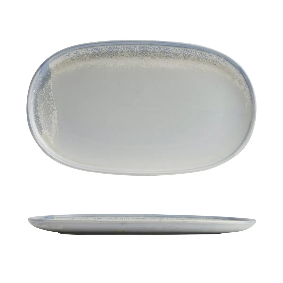 Moda Porcelain Oval Coupe Plate-405X240Mm 
