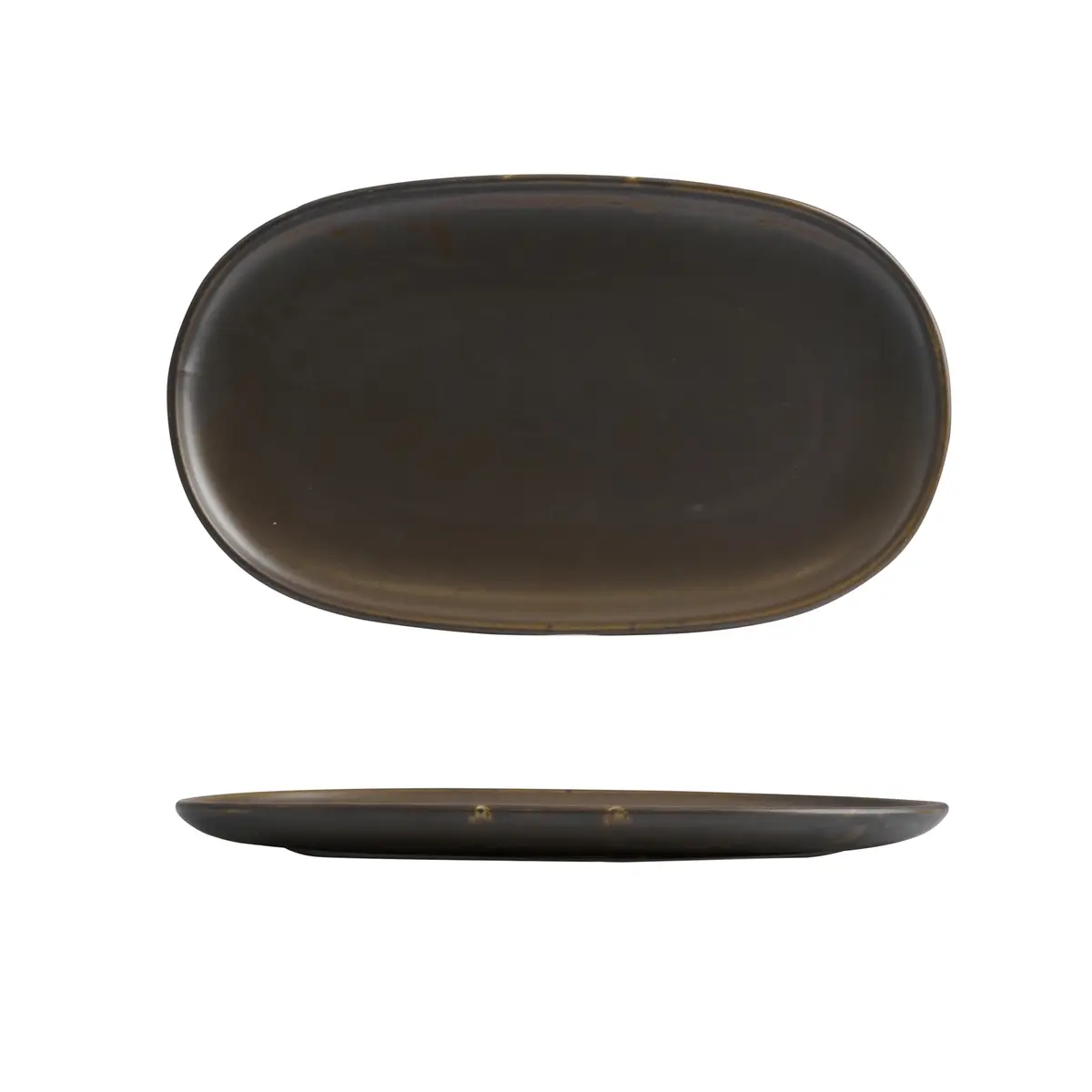 Moda Porcelain Oval Coupe Plate-355X215Mm 