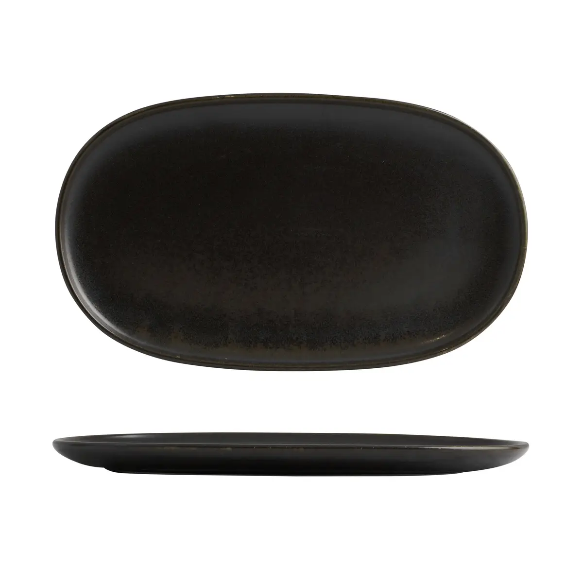 Moda Porcelain Oval Coupe Plate-405X240Mm 