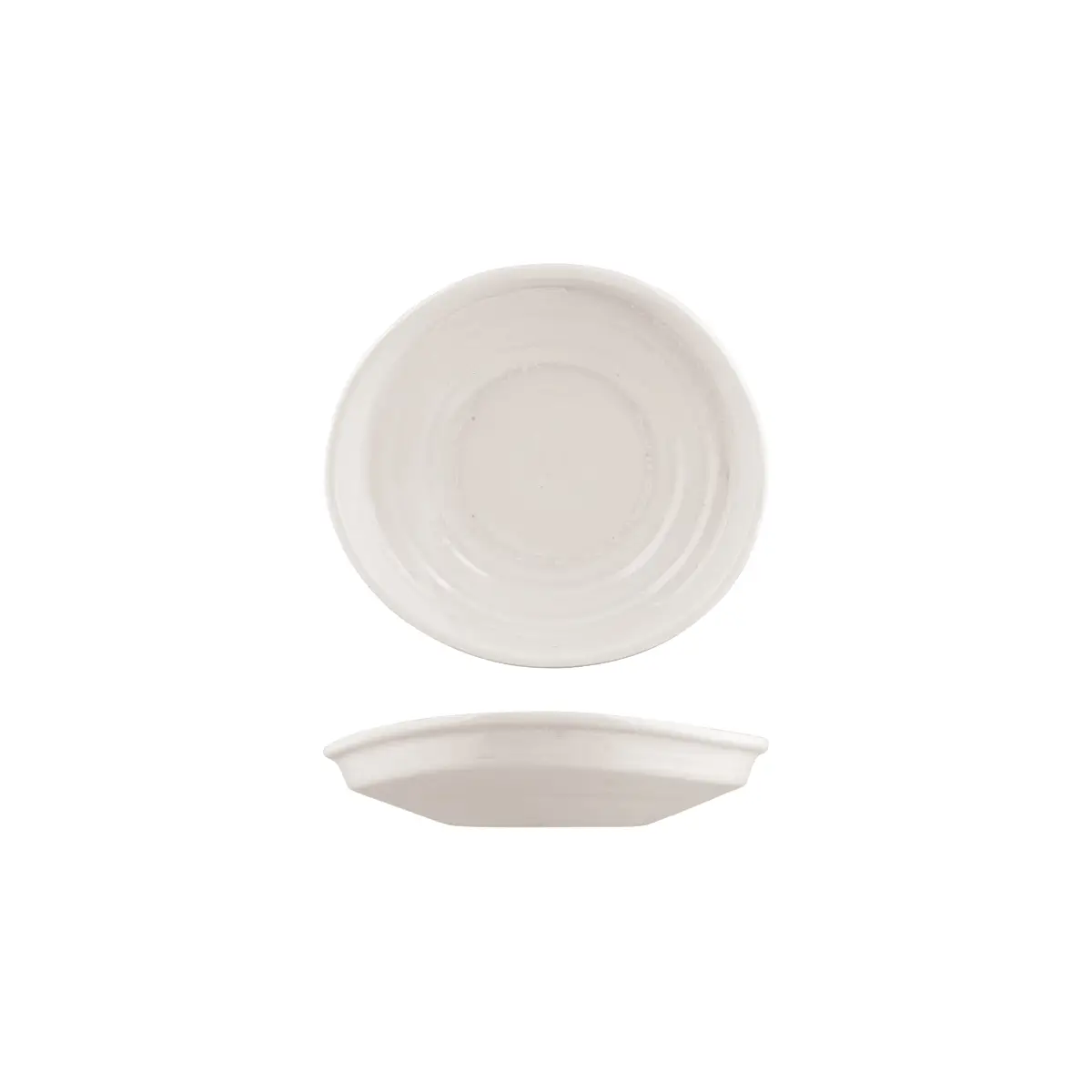 Moda Porcelain Organic Bowl/Plate - 205X195Mm 