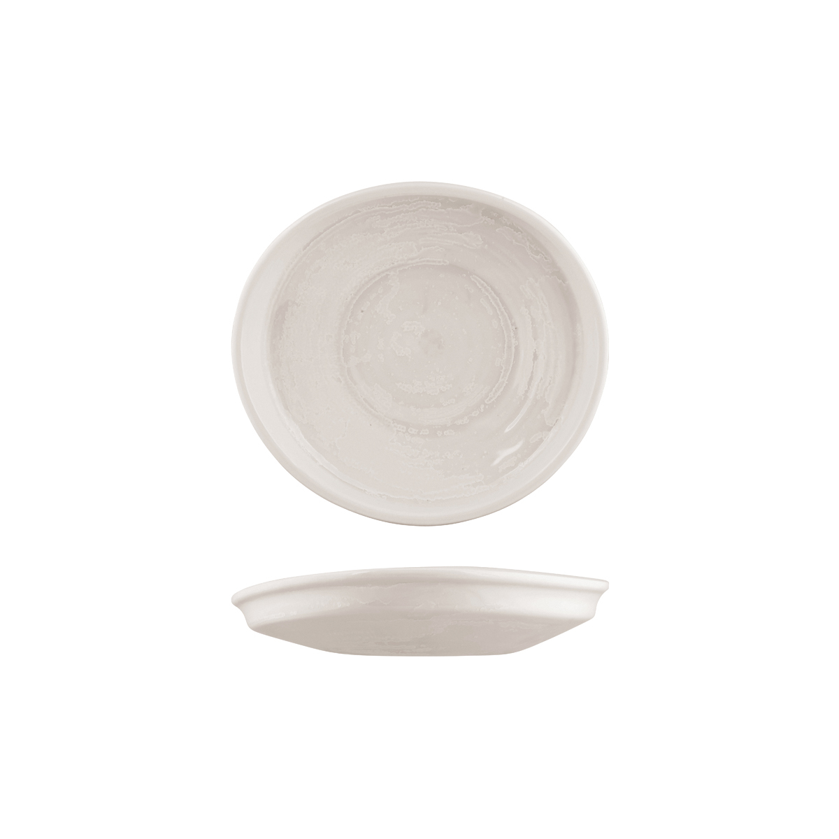 Moda Porcelain Organic Bowl/Plate - 225X205Mm 