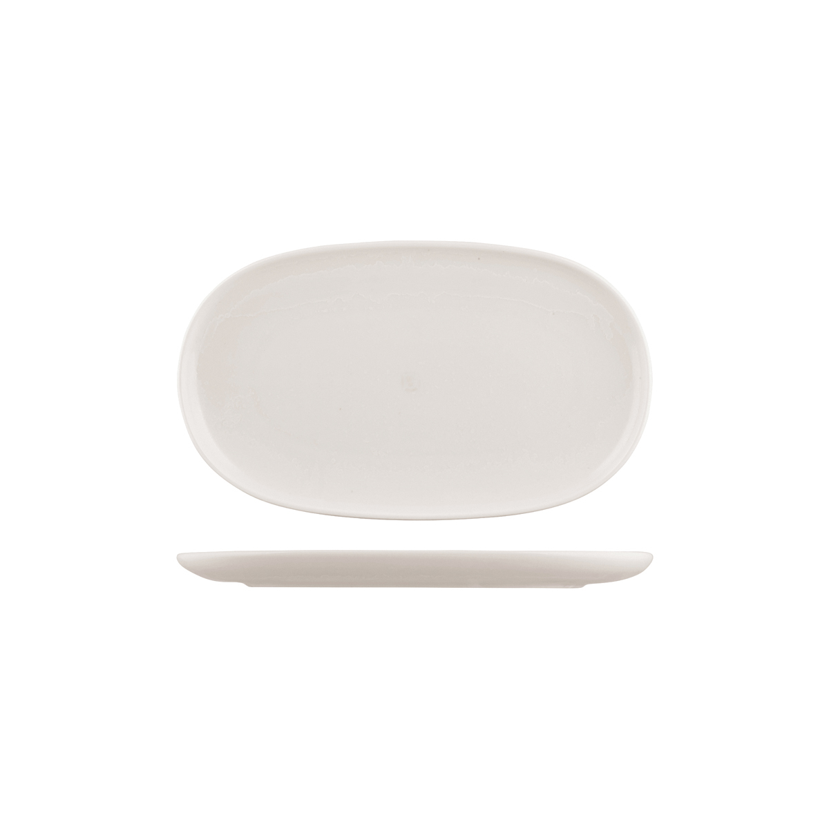 Moda Porcelain Snow Oval Coupe Plate-305X180mm 