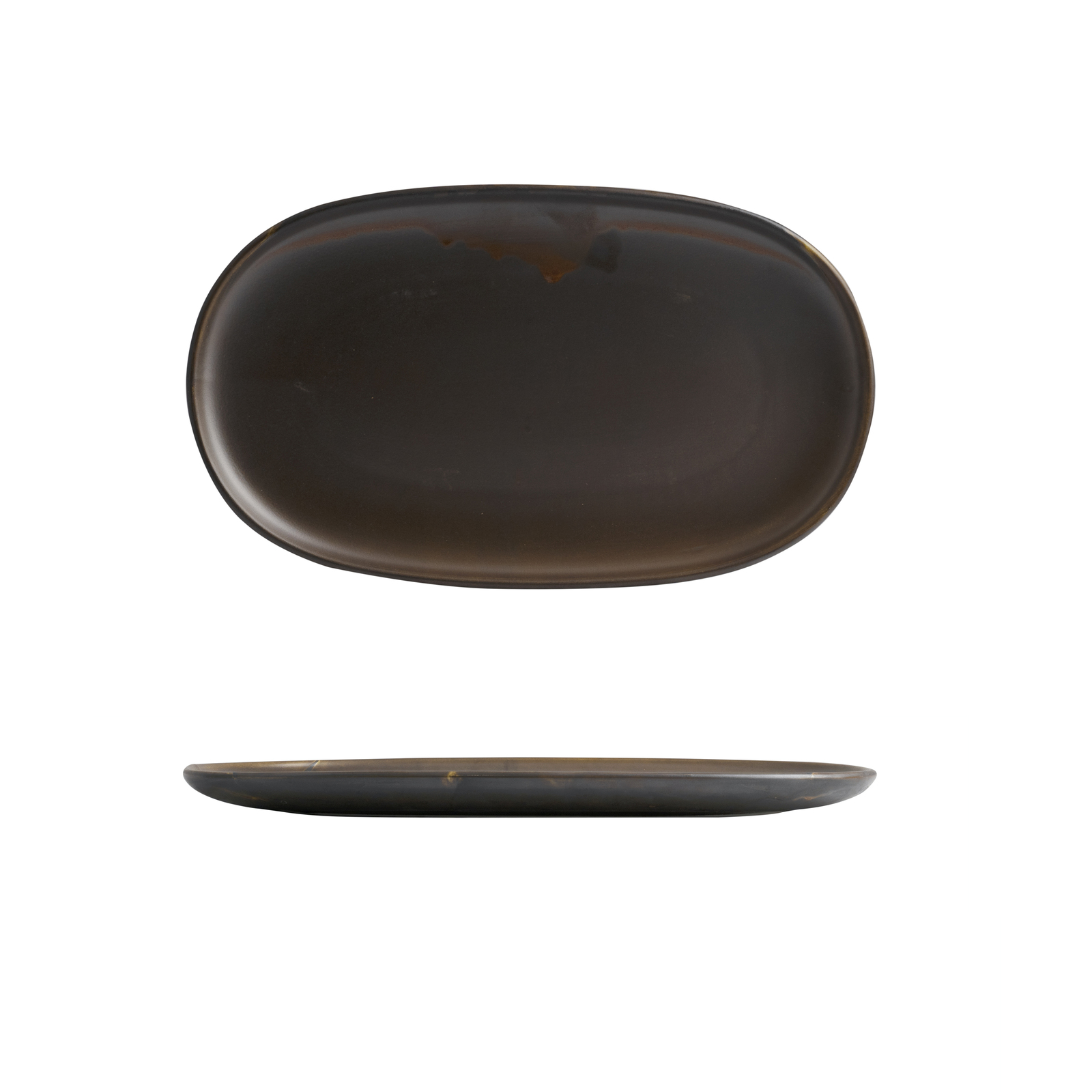Moda Porcelain Oval Coupe Plate-305X180Mm 