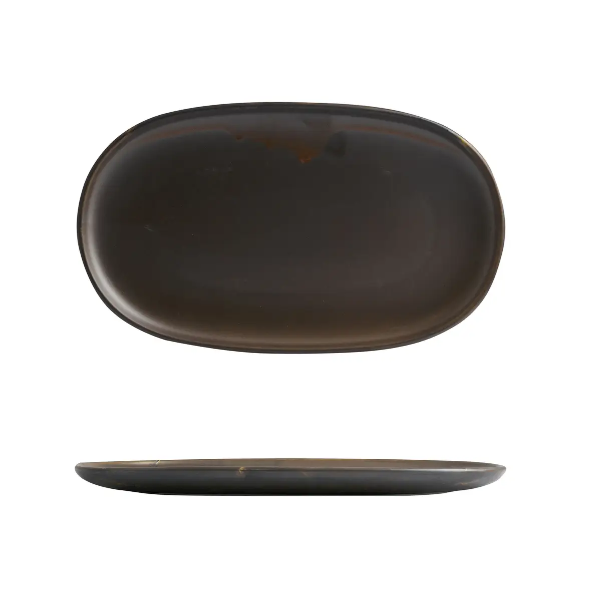 Moda Porcelain Oval Coupe Plate-355X215Mm 