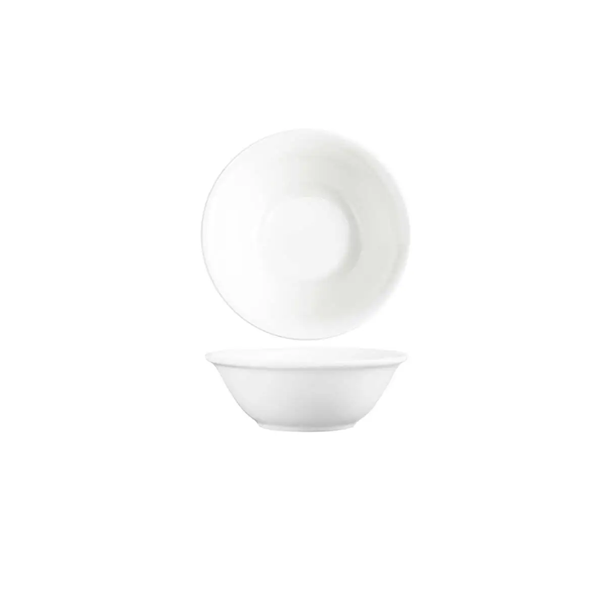 Tablekraft Core White Banquet Round Salad Bowl N/Rim 130mm