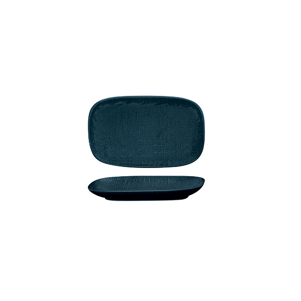Luzerne Linen Rectangular Share Plate-175X110mm Matt Blue