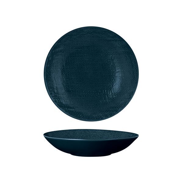 Luzerne Linen Round Share Bowl-200mm Ø | 700mL Matt Blue