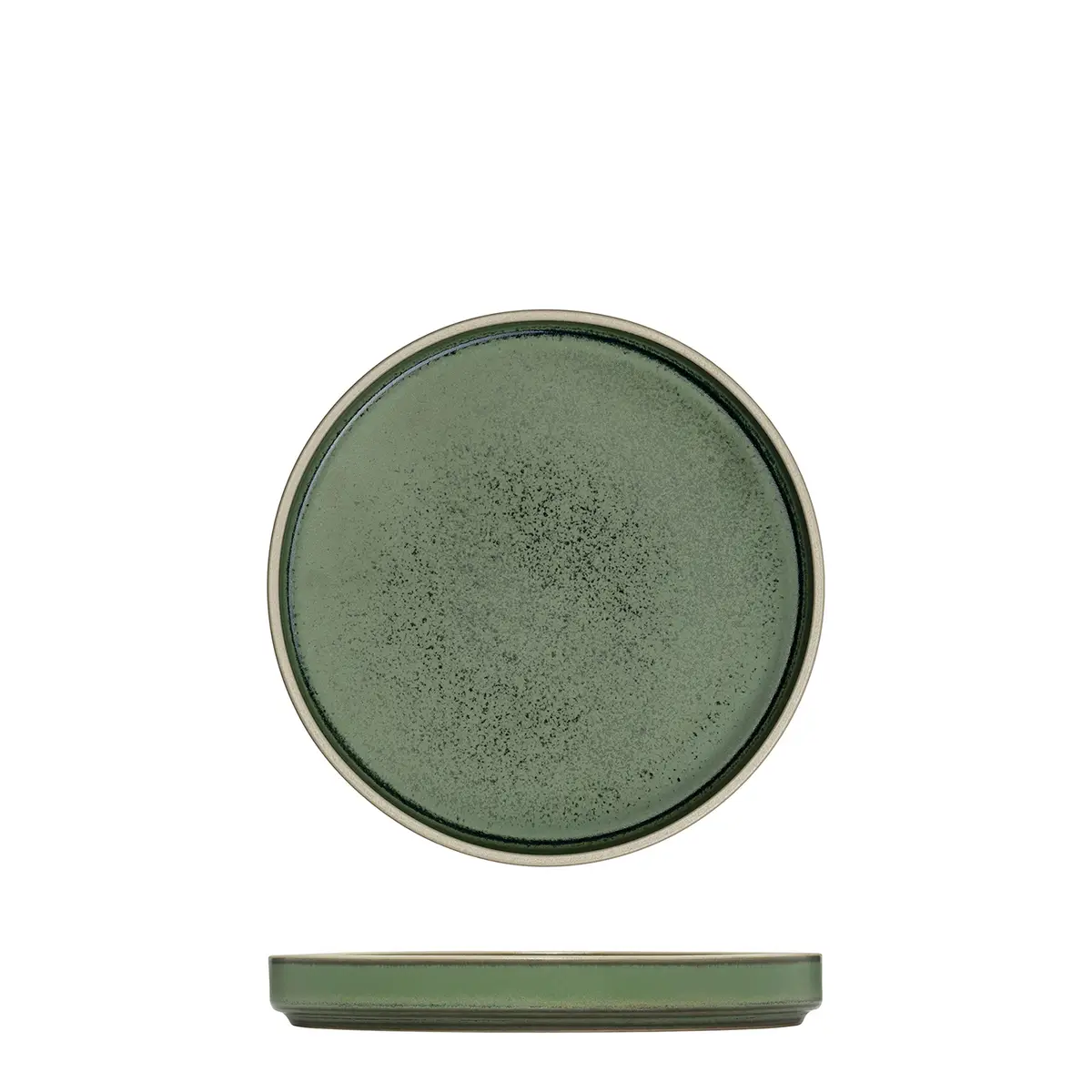 Luzerne Round Stackable Plate - 160mm Mod Smokey Basil
