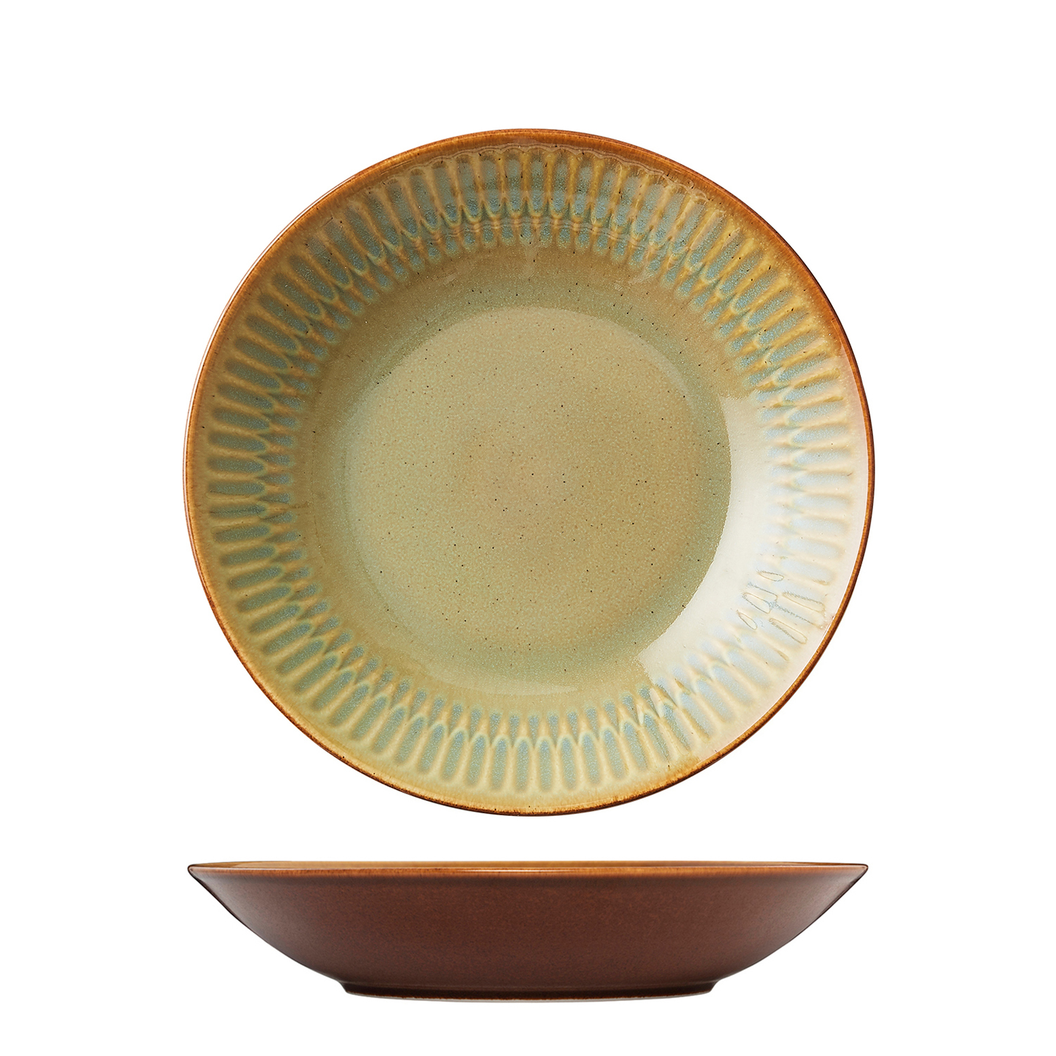 Luzerne Cottage Round Deep Bowl/Plate - 280mm Ø Cinnamon