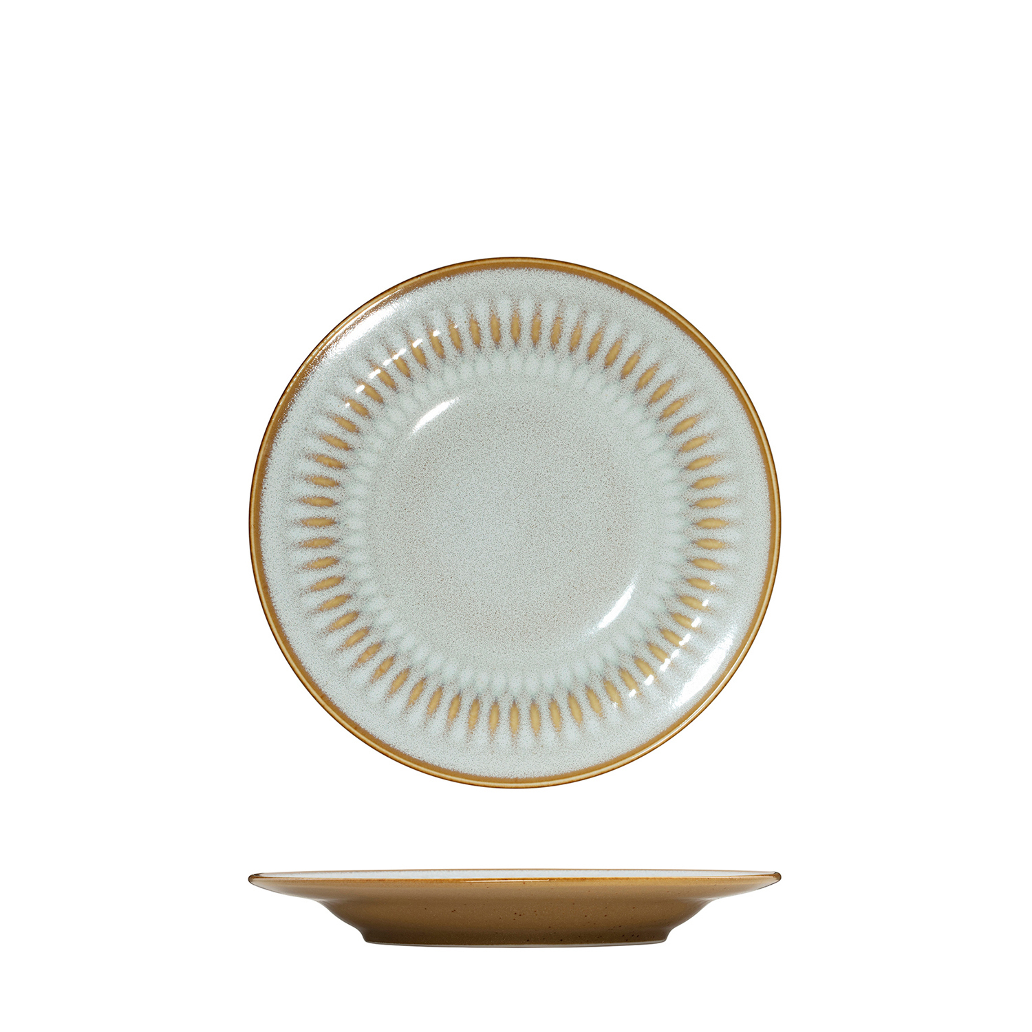 Luzerne Cottage Round Rim Plate - 170mm Ø Almond