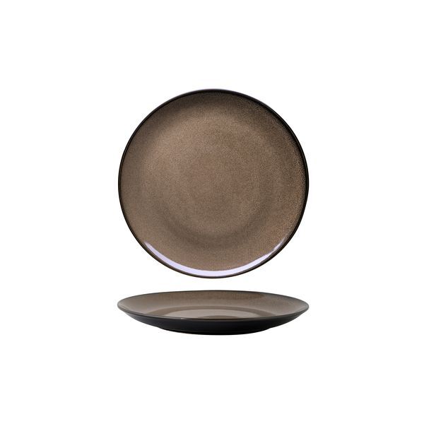 Luzerne Rustic Round Plate-Coupe 215mm Ø Chestnut
