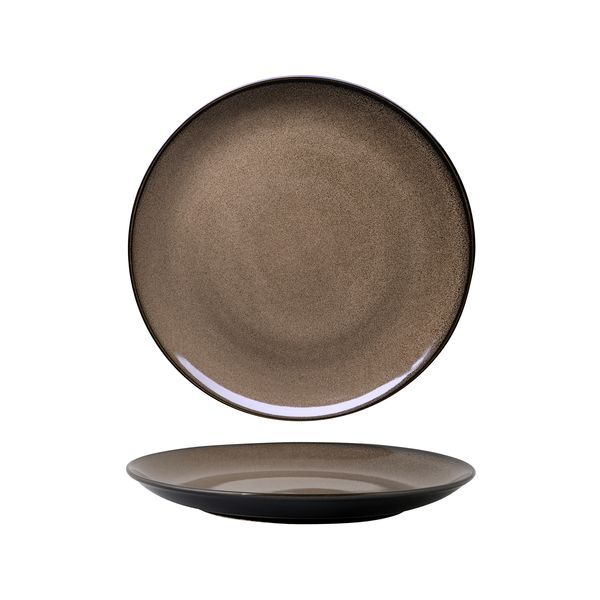 Luzerne Rustic Round Plate-Coupe 265mm Ø Chestnut