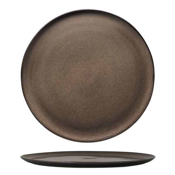 Luzerne Rustic Pizza Plate-320mm Ø Chestnut