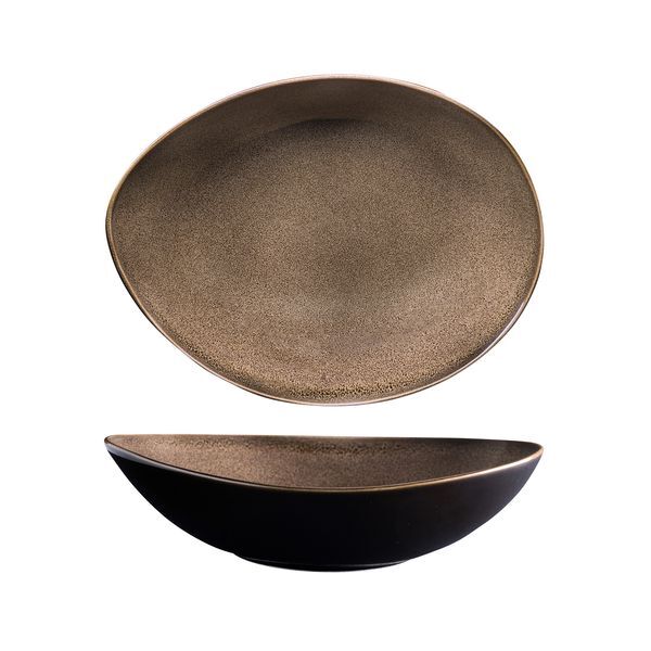 Luzerne Rustic Oval Share Bowl-230X180mm | 57mm H | 780mL Chestnut
