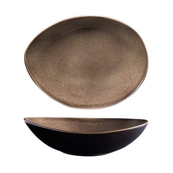 Luzerne Rustic Oval Share Bowl-280X215mm | 71mm H | 1280mL Chestnut