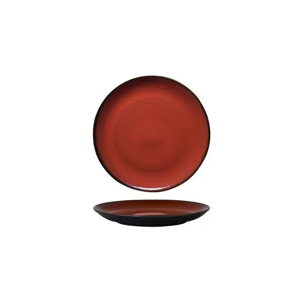 Luzerne Rustic Round Plate-Coupe 180mm Ø Crimson