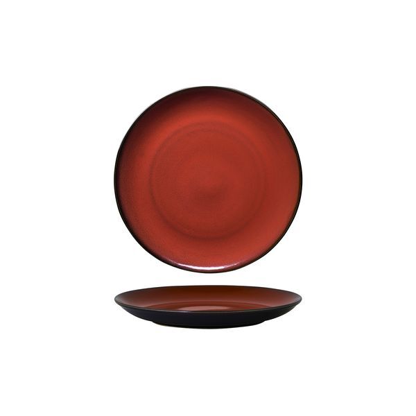 Luzerne Rustic Round Plate-Coupe 215mm Ø Crimson