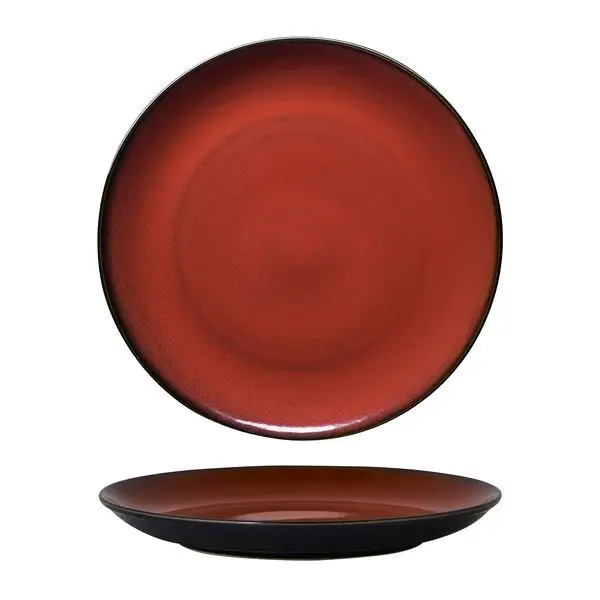 Luzerne Rustic Round Plate-Coupe 310mm Ø Crimson