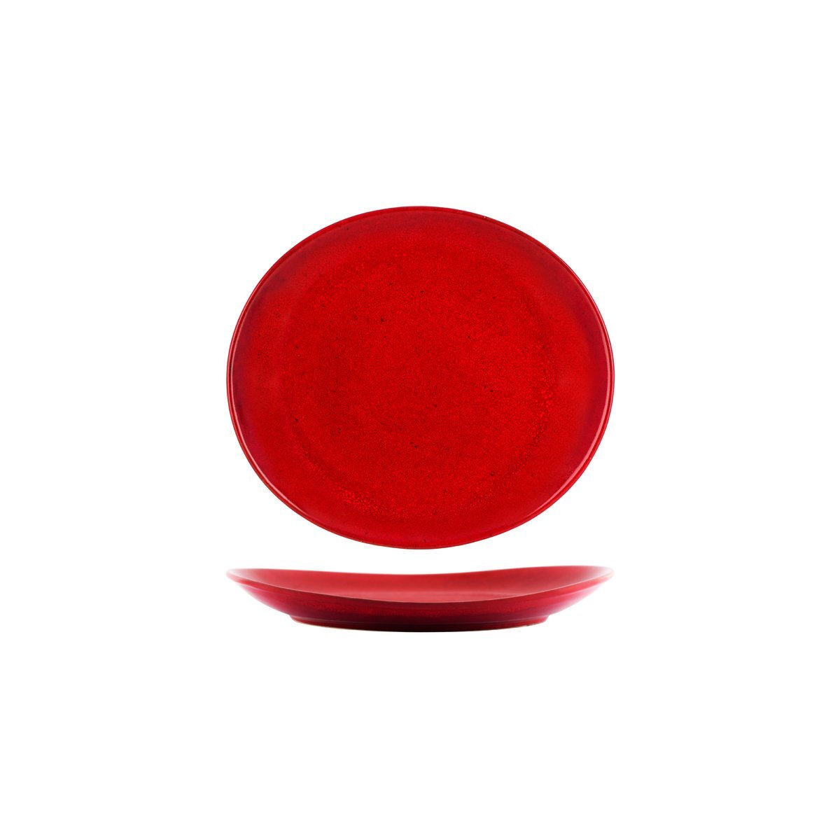 Tablekraft Artistica Oval Plate 210x190x30mm Reactive Red