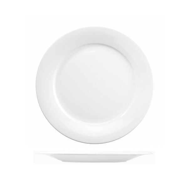 Art De Cuisine Menu Round Mid Rim Plate-254mm Ø White