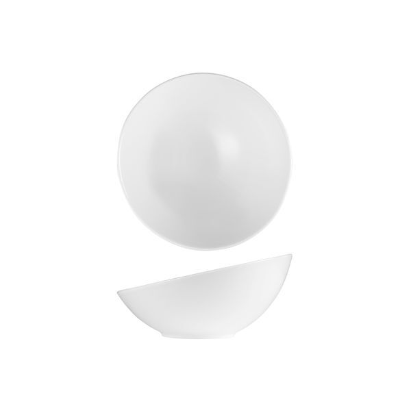 Art De Cuisine Menu Round Slanted Bowl-215mm Ø | 98mm H White