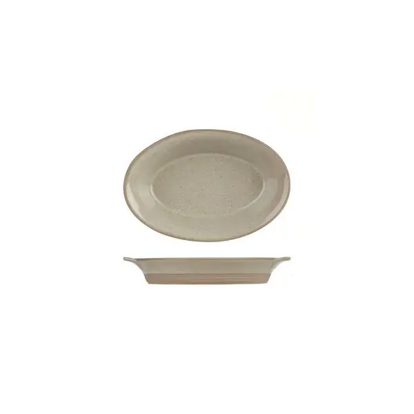 Art De Cuisine Igneous Oval Serving Bowl-185X125mm | 430mL Natural