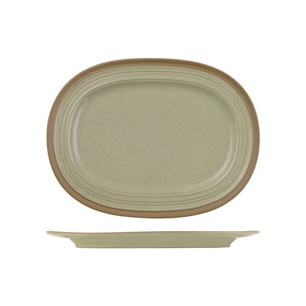 Art De Cuisine Igneous Oval Plate-320X235mm Natural