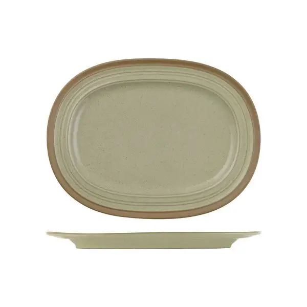 Art De Cuisine Igneous Oval Plate-320X235mm Natural