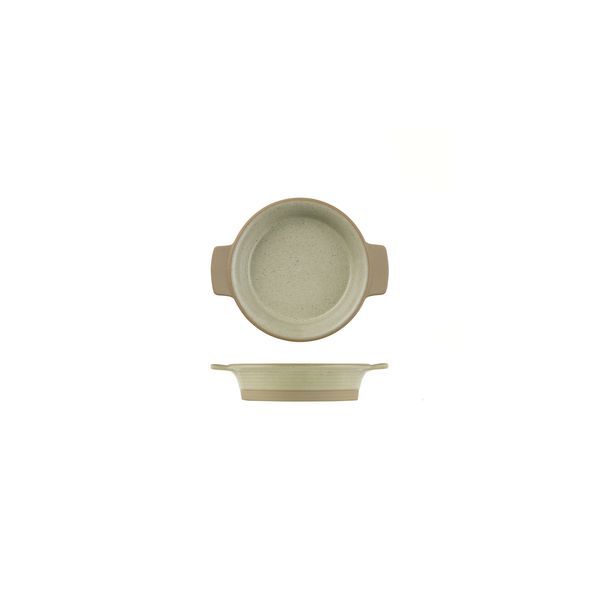 Art De Cuisine Igneous Round Dish With Handles-120mm Ø | 190mL Natural