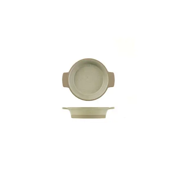Art De Cuisine Igneous Round Dish With Handles-120mm Ø | 190mL Natural