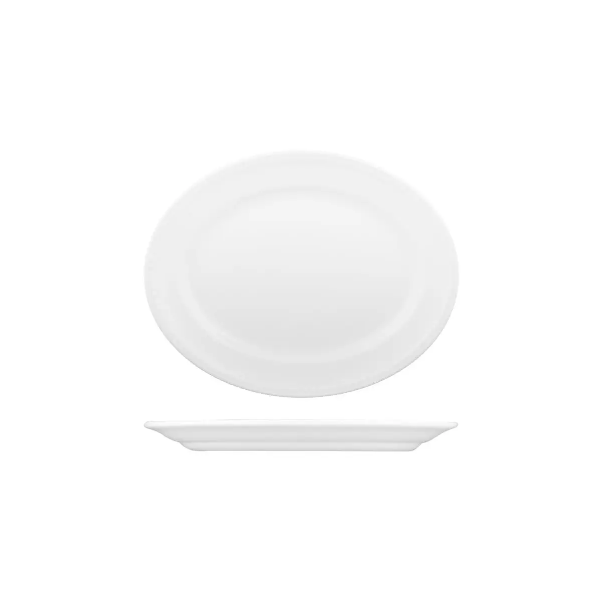 Churchill Oval Wide Rim Plate-203Mm