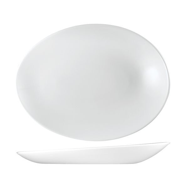 Churchill Profile Orb Oval Plate-346X263X50mm White