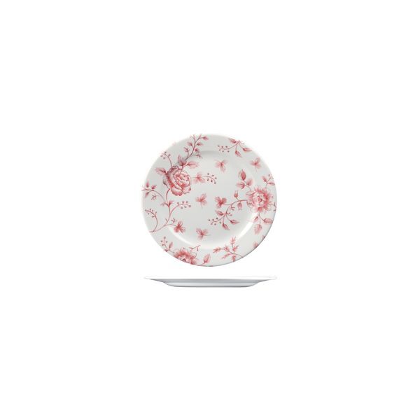 Churchill Vintage Prints Round Plate-170mm Ø Cranberry Rose Chintz 