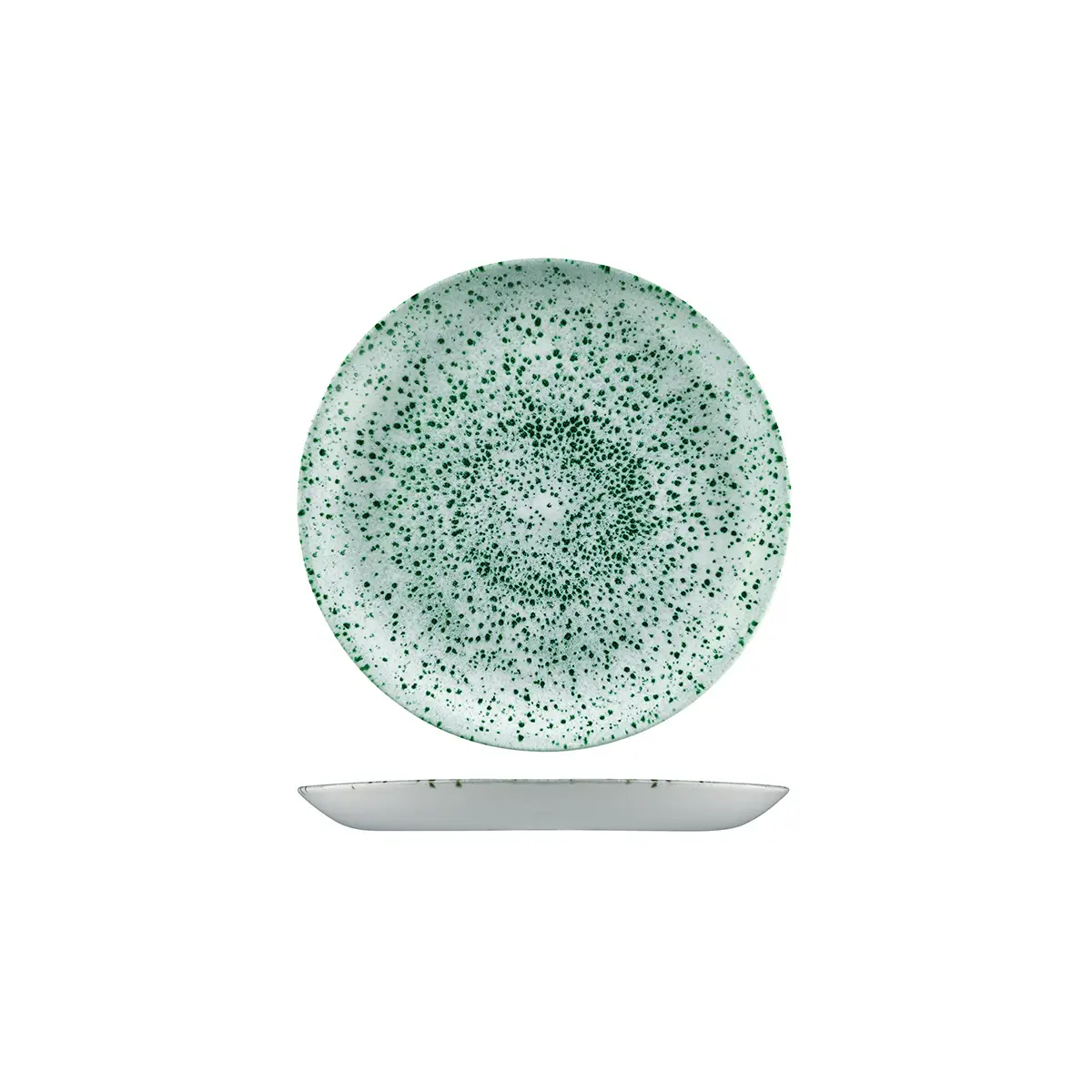 Churchill Studio Prints Stone Round Coupe Plate-165mm Ø Mineral Green