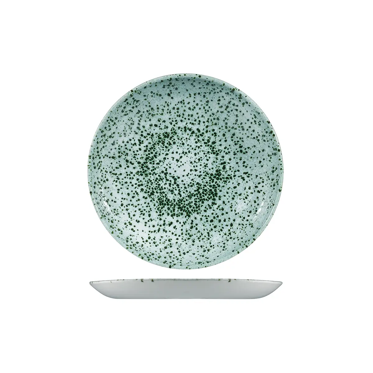 Churchill Studio Prints Stone Round Coupe Plate-217mm Ø Mineral Green