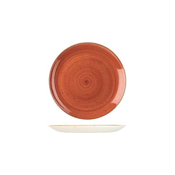Churchill Stonecast Round Coupe Plate-165mm Ø Spiced Orange
