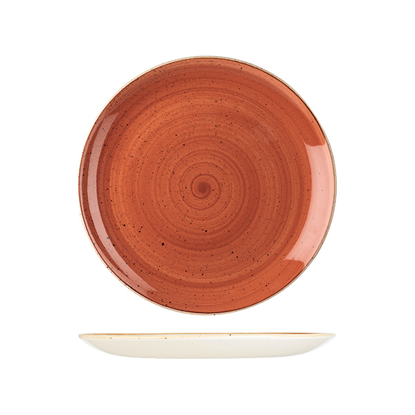 Churchill Stonecast Round Coupe Plate-260mm Ø Spiced Orange