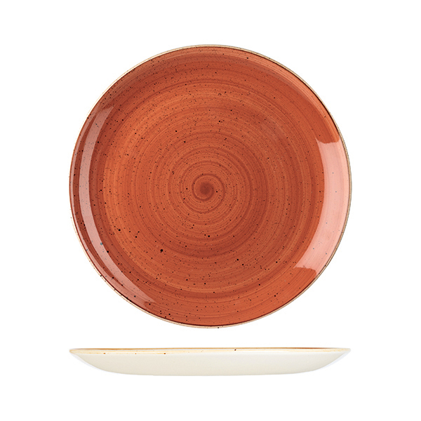 Churchill Stonecast Round Coupe Plate-288mm Ø Spiced Orange