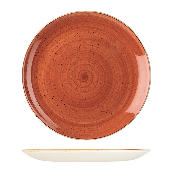 Churchill Stonecast Round Coupe Plate-324mm Ø Spiced Orange