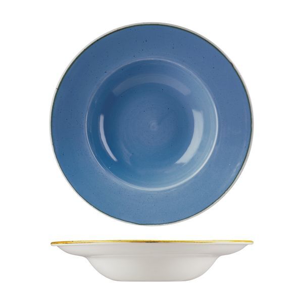 Churchill Stonecast Wide Rim Bowl-280mm Ø Cornflower Blue