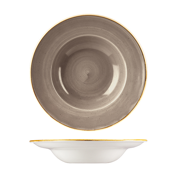 Churchill Stonecast Wide Rim Bowl-280mm Ø Peppercorn Grey