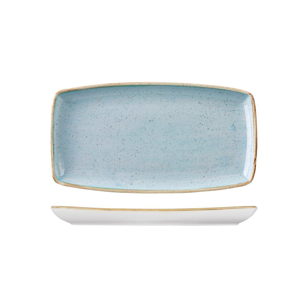 Churchill Stonecast Oblong Plate-295X150mm Duck Egg