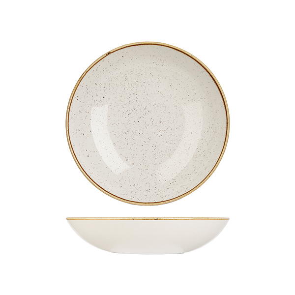 Churchill Stonecast Round Coupe Bowl-248mm Ø | 1136mL Barley White