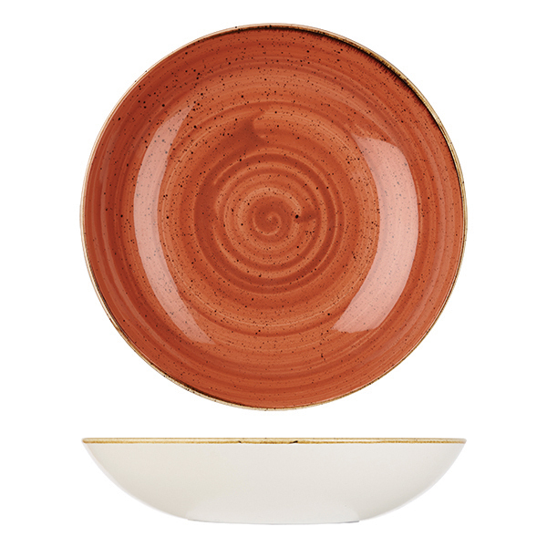 Churchill Stonecast Round Coupe Bowl-310mm Ø | 2400mL Spiced Orange