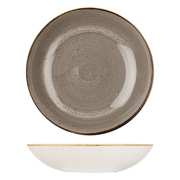 Churchill Stonecast Round Coupe Bowl-310mm Ø | 2400mL Peppercorn Grey