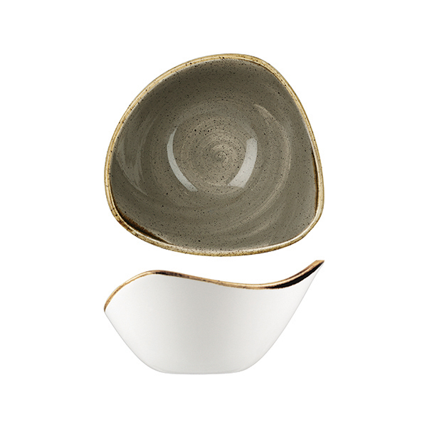 Churchill Stonecast Triangular Bowl-153mm | 260mL Peppercorn Grey